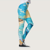 Das Design des Sunlit Beach Waves Leggings (Rechts)