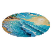 Das Design des Sunlit Beach Waves Schneidebrett (Ecke)