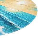 Das Design des Sunlit Beach Waves Schneidebrett (Ecke)