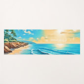 Das Design des Sunlit Beach Waves Yogamatte (Vorderseite (Horizontal))