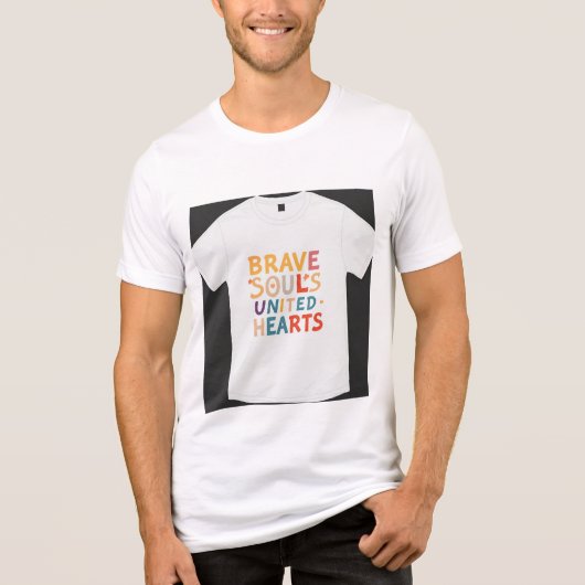 Das Design des T - Shirt enthält den Satz "Braves (Vorderseite)