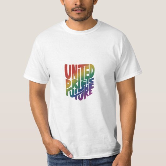 Das Design des T - Shirt "United Pride Bright Futu (Vorderseite)