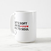 Das Design einer lustigen Katze, Cat's Purr ist Mu Kaffeetasse (Vorderseite Links)