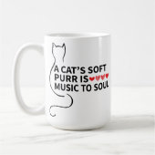 Das Design einer lustigen Katze, Cat's Purr ist Mu Kaffeetasse (Links)