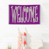 Das Design ist grau und lila Banner (Insitu)