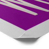 Das Design ist grau und lila Poster (Ecke)