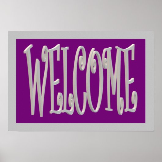 Das Design ist grau und lila Poster (Vorne)