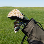 Das Design ist in den Farben Gold und Weiß gehalte Golf Headcover (In SItu)