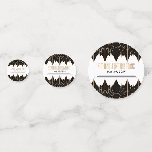 Das Design und das Design der Schwarzen Kunst Konfetti (Vorderseiten)