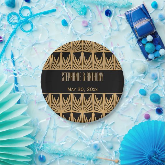 Das Design und das Design der Schwarzen Kunst Pappteller (Party)