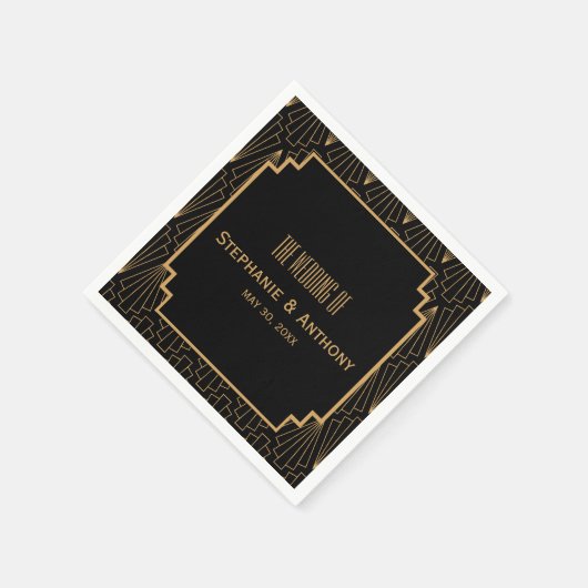 Das Design und das Design der Schwarzen Kunst Serviette (Ecke)