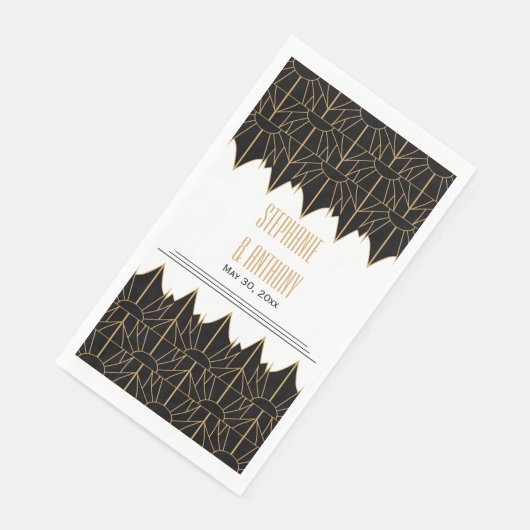 Das Design und das Design der Schwarzen Kunst Serviette (Ecke)