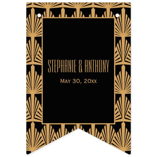 Das Design und das Design der Schwarzen Kunst Wimpelkette (Zweite Fahne)