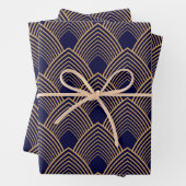 Das Design von "Gold und Blau" Geschenkpapier Set (Beispiel)