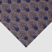 Das Design von "Gold und Blau" Seidenpapier (Ausschnitt)