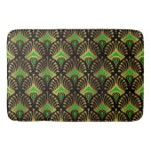 Das Design von Gold und Green Art Deco Badematte (Vorderseite)