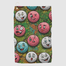 Das Design von lustigen und absurden Golfballs Golfhandtuch