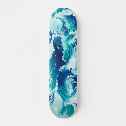 Das Design von Meereswellen oder Wellen mit großer Skateboard (Vorne)