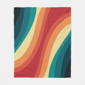 Das Design von mehrfarbigen Retrowellen Fleecedecke (Vorderseite)
