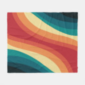Das Design von mehrfarbigen Retrowellen Fleecedecke (Vorderseite (Horizontal))
