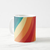 Das Design von mehrfarbigen Retrowellen Kaffeetasse (Vorderseite Links)