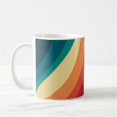 Das Design von mehrfarbigen Retrowellen Kaffeetasse (Links)