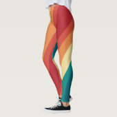 Das Design von mehrfarbigen Retrowellen Leggings (Links)