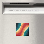 Das Design von mehrfarbigen Retrowellen Magnet (In Situ (Geschirrspüler))