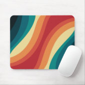 Das Design von mehrfarbigen Retrowellen Mousepad (Mit Mouse)