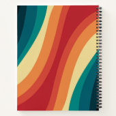 Das Design von mehrfarbigen Retrowellen Notizblock (Rückseite)