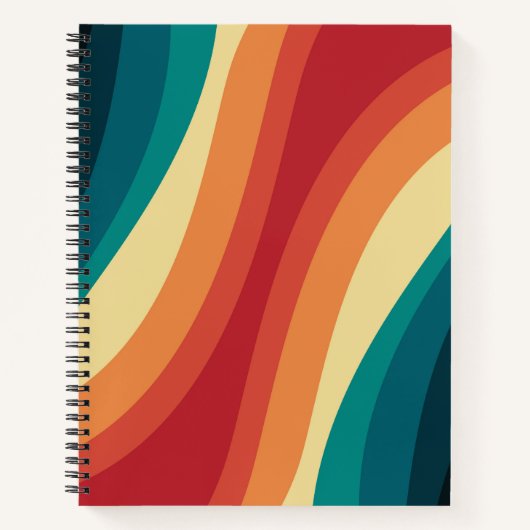 Das Design von mehrfarbigen Retrowellen Notizblock (Vorderseite)