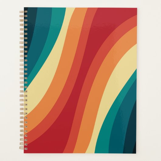 Das Design von mehrfarbigen Retrowellen Planer (Vorderseite)