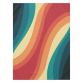 Das Design von mehrfarbigen Retrowellen Tischdecke (Vorderseite)