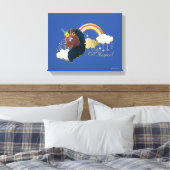 Das Design von Regenbogen und Wolken im Einhorn Leinwanddruck (Insitu (Schlafzimmer))