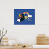 Das Design von Regenbogen und Wolken im Einhorn Poster (Küche)
