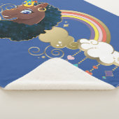 Das Design von Regenbogen und Wolken im Einhorn Sherpadecke (3/4)