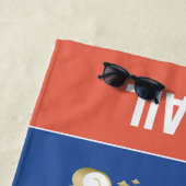 Das Design von Regenbogen und Wolken im Einhorn Strandtuch (Beispiel)