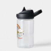 Das Design von Regenbogen und Wolken im Einhorn Trinkflasche (Links)