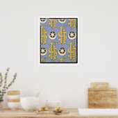 Das Design von Sternen und Clef-Hintergrundbildern Poster (Küche)