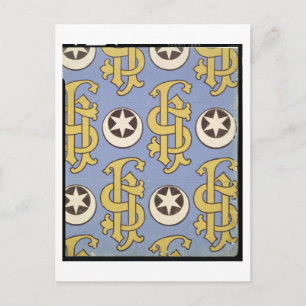 Das Design von Sternen und Clef-Hintergrundbildern Postkarte