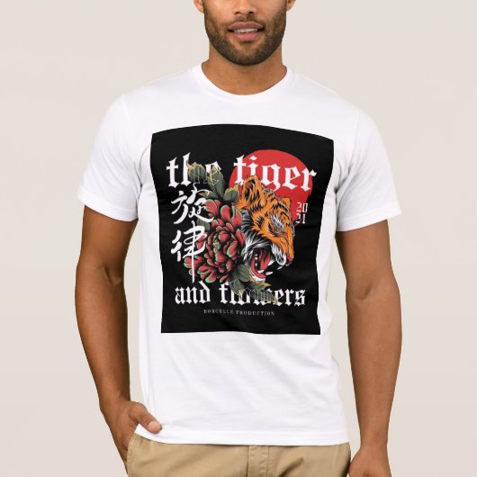 Das Design von Tiger und Drachendurst T-Shirt (Vorderseite)