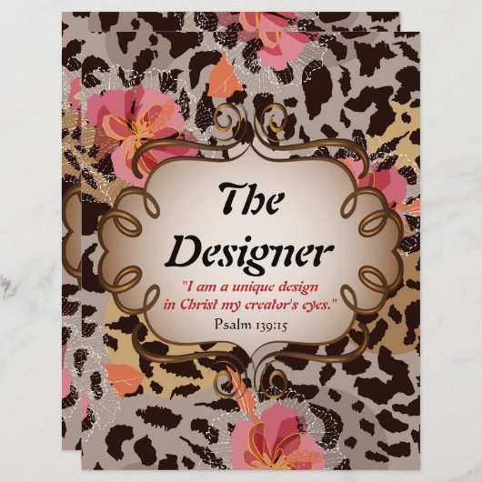 Das Designer Gedicht Personalisiertes Stationärpap (Vorne/Hinten)