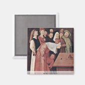 Das Detail des Conjurers. Von Hieronymus Bosch Magnet (Vorderseite/Rückseite)
