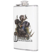 Das deutsche Drahthaar Pointer Flachmann (Links)