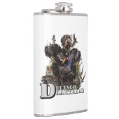 Das deutsche Drahthaar Pointer Flachmann (Rechts)