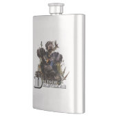 Das deutsche Drahthaar Pointer Flachmann (Links)