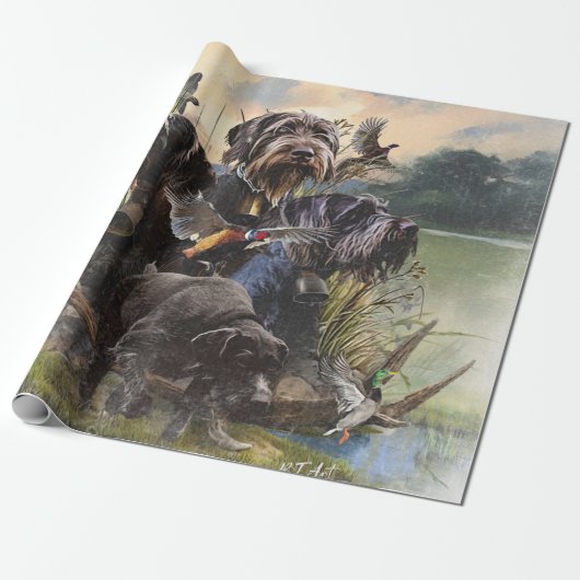 Das deutsche Drahthaar Pointer Geschenkpapier (Ungerollt)