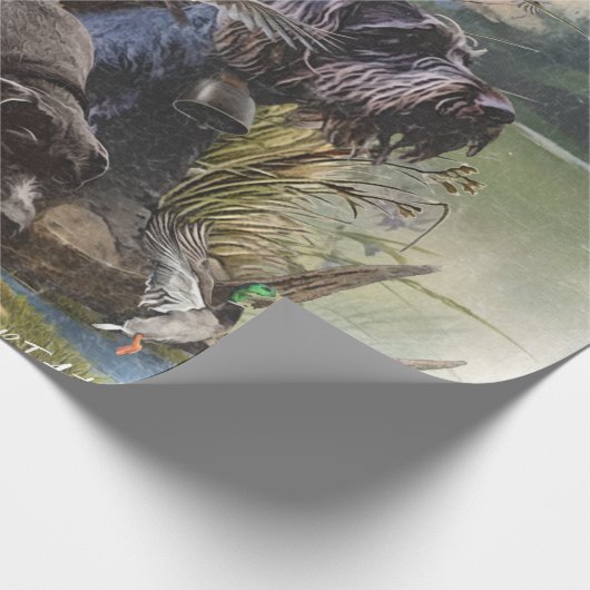 Das deutsche Drahthaar Pointer Geschenkpapier (Ecke)