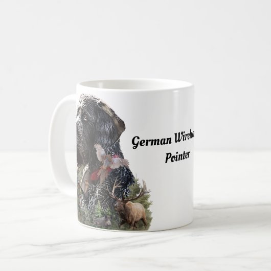 Das deutsche Drahthaar Pointer Kaffeetasse (Vorderseite Links)