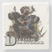 Das deutsche Drahthaar Pointer Steinuntersetzer (Vorderseite)